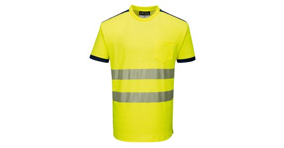 Warnschutz T-Shirt PW3 gelb/schwarz Klasse 2 Gr.XS