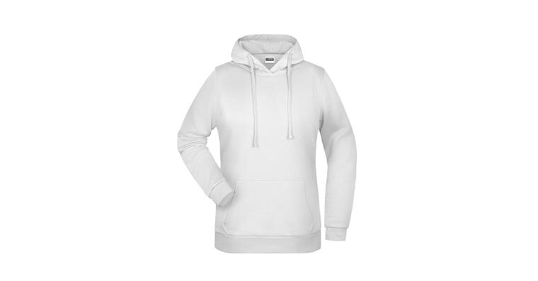 Hooded sweatshirt ladies' white size XXL