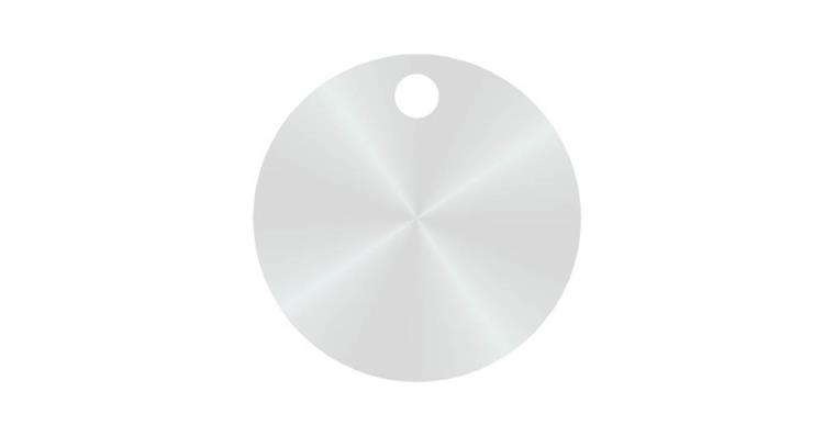 1004784033 Aluminium-Blechmarke Blanko rund 25,0x1 mm