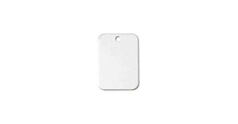 1004784039 Aluminium-Blechmarke Blanko Rechteck 40x17x1 mm