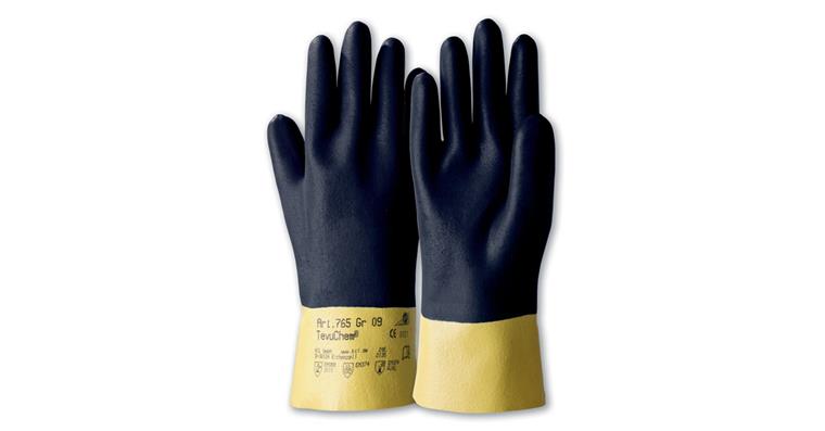 Chemical protective glove TevuChem 765 size 9, in pairs