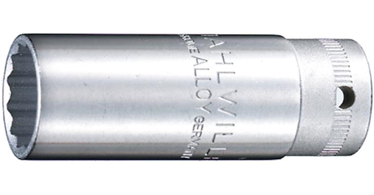 STAHLWILLE spark plug socket with rubber insert 16 mm 3/8 inch long bi-hexagon