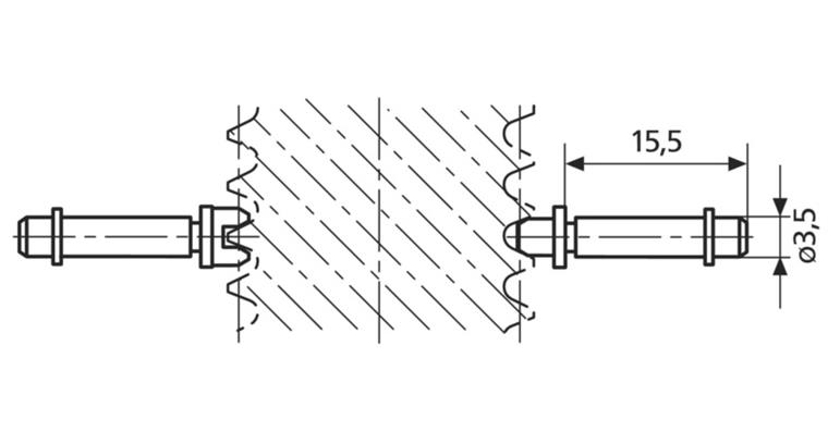 1001747875 Kimme, P=0,3 mm Metr.-Gewinde, Flankend.