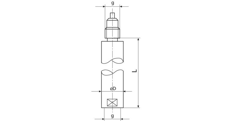 1001745513 Verlängerung 844 Dv, für Messkopf 844 D, 125mm