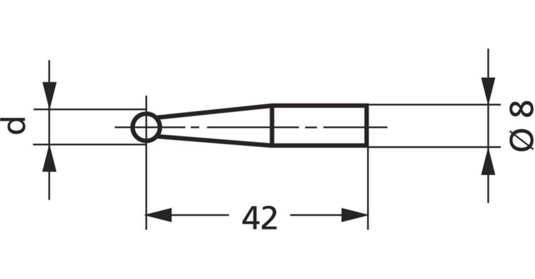1001744814 Kugelmesstaster 814 m, Ø 4 mm