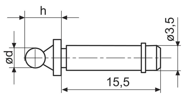 1001742367 Stahl-Kugelmesseinsatz für 40Z/44FZ/861 40 Zk, ü.15-20 mm