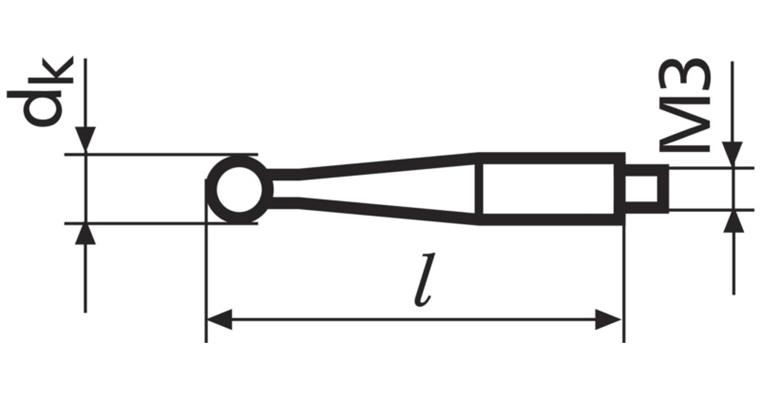 1001740057 Kugeltaster dk=2,9mm L=24mm