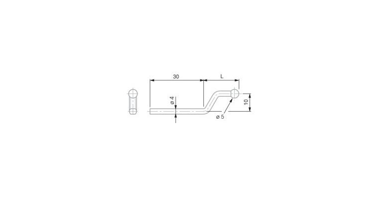 1001331764 TESA gauge slide for FMS, type VHH/20, depressed centre, with ball diameter 5 mm