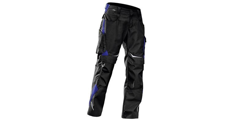 Ladies' trousers PULSSCHLAG black/cornflower blue size 36