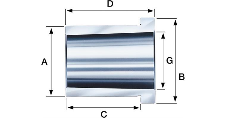 Aufnahmehülse Innen-MK3 zum Spannen von Stirnseitenmitnehmern im Drehfutter