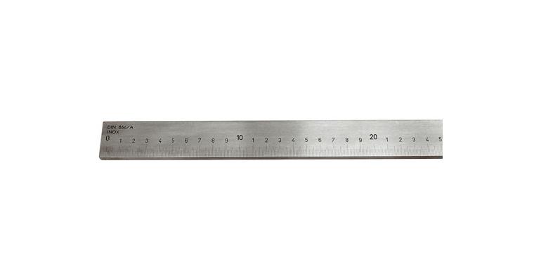 Inspection rule DIN866/A lasered 1/1 mm graduation normal steel L=2000 mm