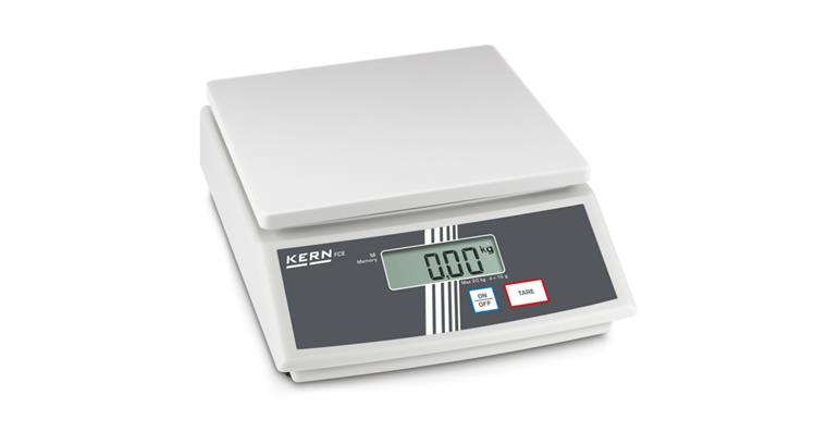 Tabletop scales type FCE 15 K5 w/LC display reading 5g max. weighing range 15kg