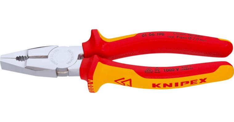 VDE combination pliers 160 mm special tool steel, handles with slip guard