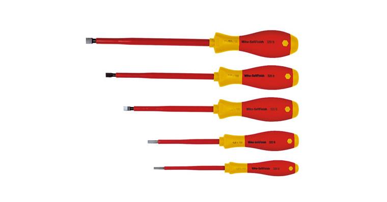 VDE electrician's slotted screwdriver set SoftFinish handle 5 pieces 2.5-8 mm