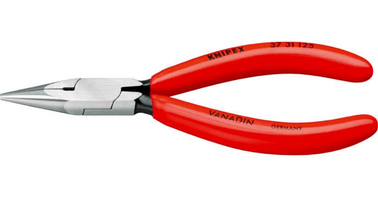 Precis. engineer's pliers head polished flat-round L 125mm smooth grip. surfaces