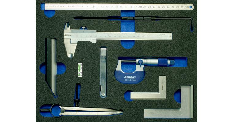 OPT-I-STORE Einlage 260x345x30mm für Messwerkzeug-Satz 9tlg. (Kat.-Nr 59636 101)