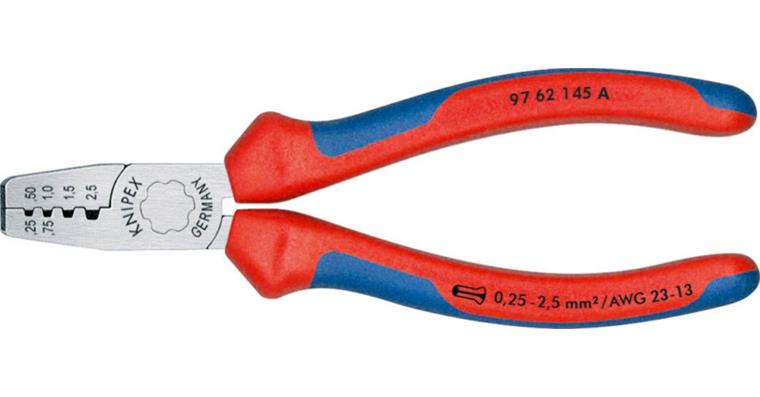 KNIPEX Crimpzange für Aderendhülsen mit Zweikomponentengriff 145 mm