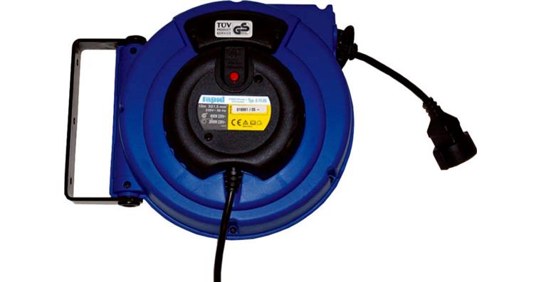 Automatic cable winder IP20 230 V cable H05 VV F3 G 1.5 mm2 length 25 m