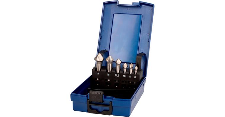 ATORN countersink set, 90°, HSS, T=3, 6/8/10.0/11.5/15.0/19.0 mm