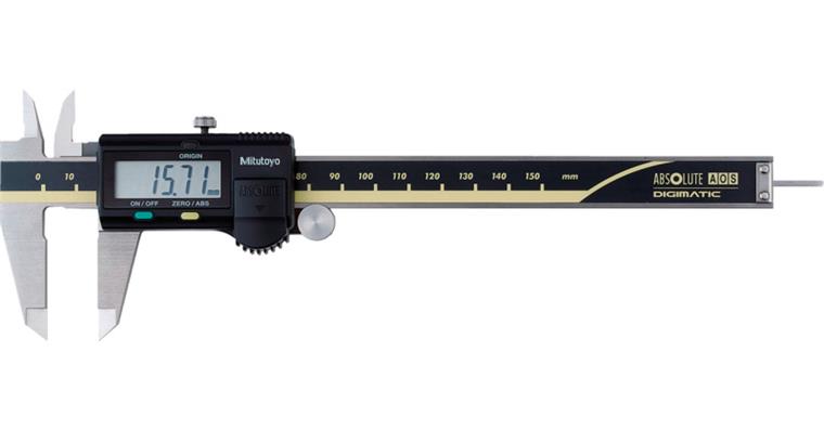 Messschieber IP40 digital 150mm, Datenausgang, rund, Antriebsrad