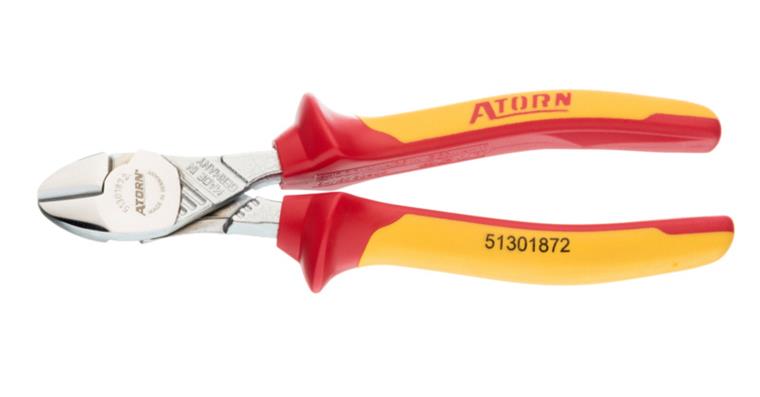 ATORN VDE-Kraft-Seitenschneider 160 mm verchromt 2-Komponenten-Griff