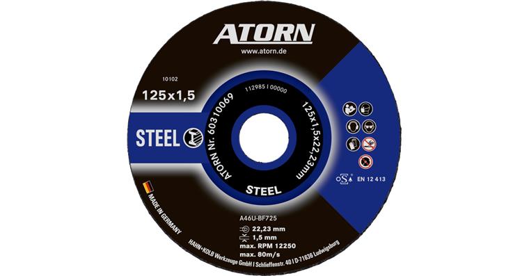 ATORN steel cutting disc 125x1.5 mm
