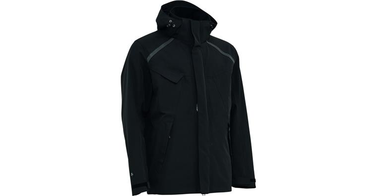 Rainproof jacket with stretch black size XL