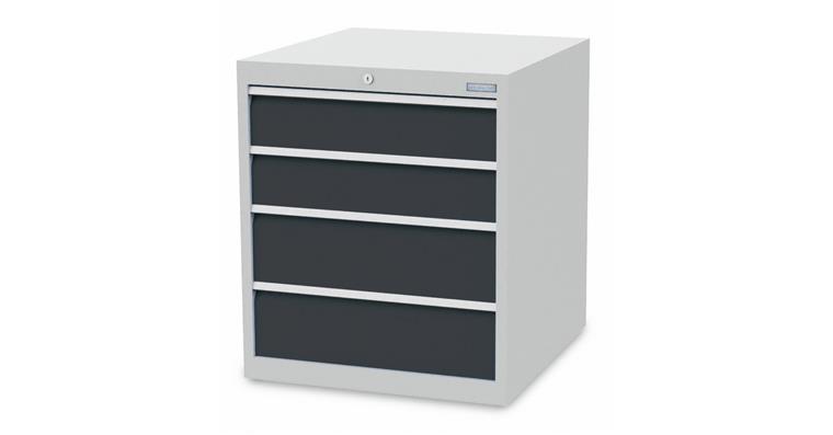 Drawer cabinet W705xD736xH819mm 4 drawers RAL7035/7016