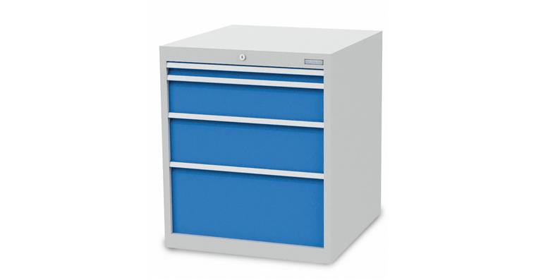 Schubladenschrank B705xT736xH819mm 4 Schubladen RAL 5012