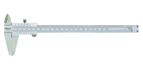 Präzisions-Taschenmessschieber 0-200 mm/0-8 inch m. Feststellschraube 0,02mm