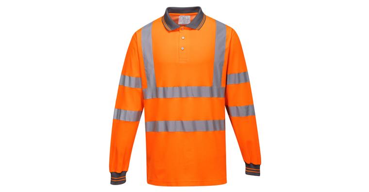 S271 - Langarm Baumwoll Komfort Poloshirt Gelb Gr.  M