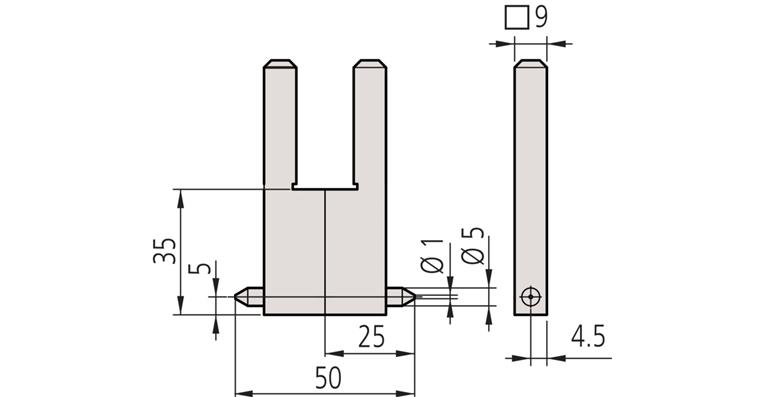1001350719 Internal measurement diameter 1 mm (1 pair)