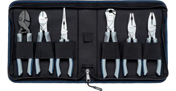 ATORN Zangen-Set Kraft 6-teilig, in Textil-Reißverschlusstasche