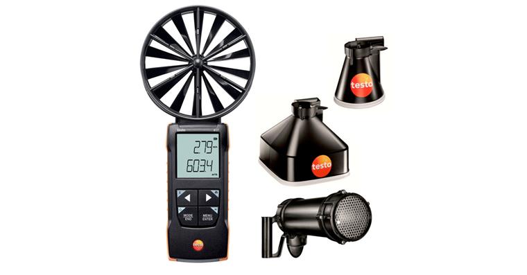 digitales Flügelrad-Anemometer mit Messtrichtern und Gleichrichter testo 417