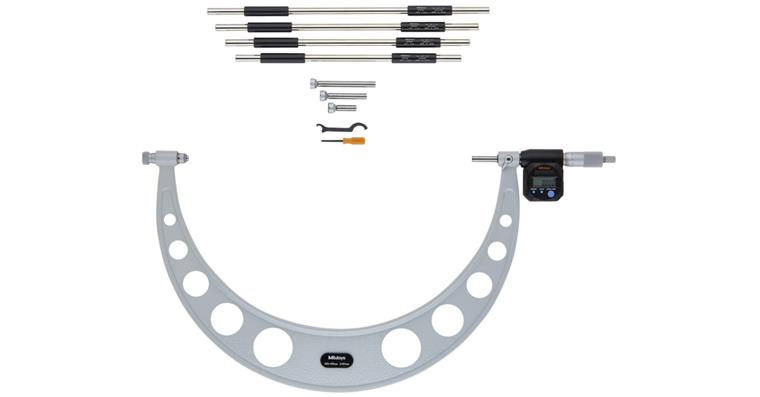 Mitutoyo micrometer with interchangeable anvil 800-900 mm