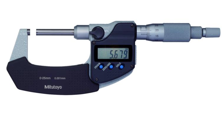 Mitutoyo digital micrometer 0-25 mm with non-rotating spindle
