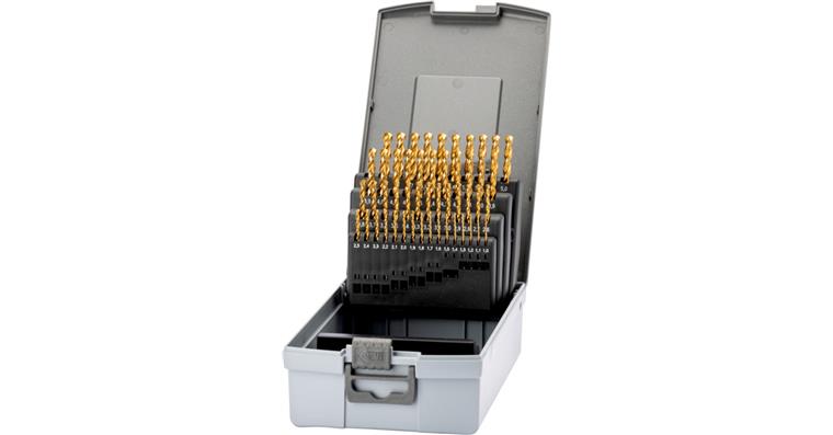 ATORN Spiralbohrer-Satz TLP HSSE-TIN DIN 338 1,0-5,9 mm 0,1 in Kassette