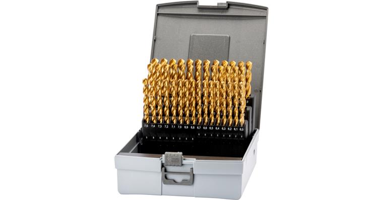 ATORN Spiralbohrer-Satz TLP HSSE-TIN DIN 338 5,1-10,0 mm 0,1 in Kassette
