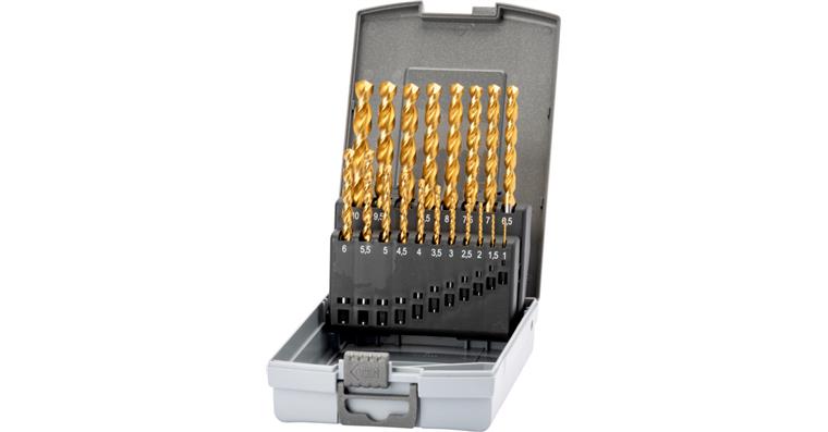 ATORN Spiralbohrer-Satz TLP HSSE-TIN DIN 338 1,0-10,0 mm 0,5 in Kassette