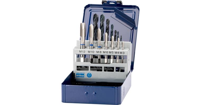 ATORN M3-M12 screw tap set + core hole drill bits M3-M12 TH/BH 3xD 0° P