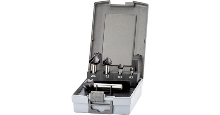 ATORN countersink set, 90°, HSSE, unequal spiral pitch 6.3-25.0 mm