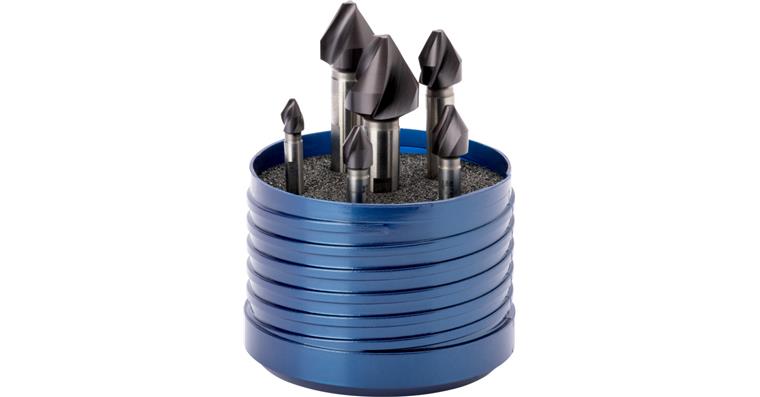 ATORN countersink set, 60°, unequal spiral pitch, 6.3-20.0 mm, 3-flat shank