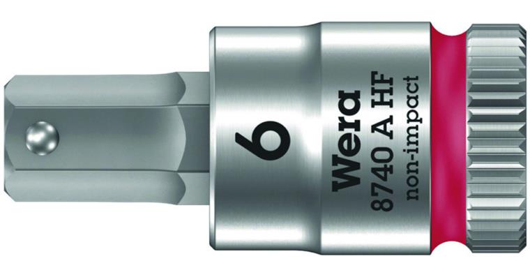 1/4 Zoll 6-kant Schraubendreher-Einsatz mit Haltefunktion SW 6,0 mm x 28 mm