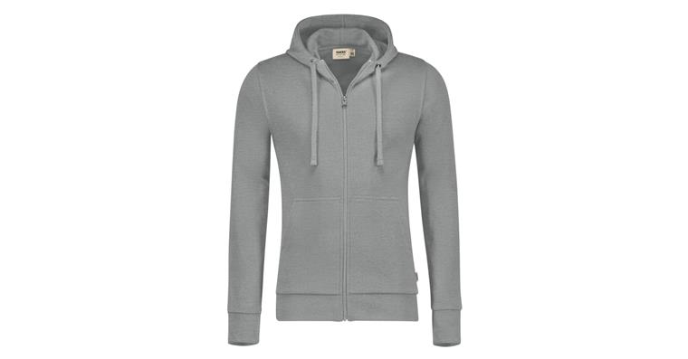 Hooded sweat jacket Premium grey mottled size M