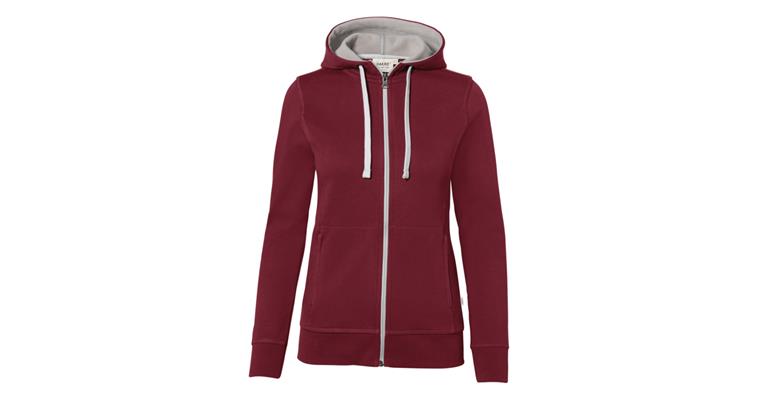 Women's jacket bonded wine red/silver size XL