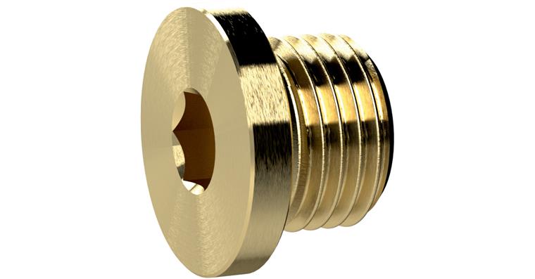 Threaded plug MS290MS34 brass CW614N AF 12 mm