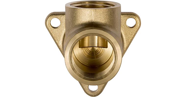 Ceiling elbow DW 266 for wall mounting 2 x G 3/8 FT 60 bar pressure