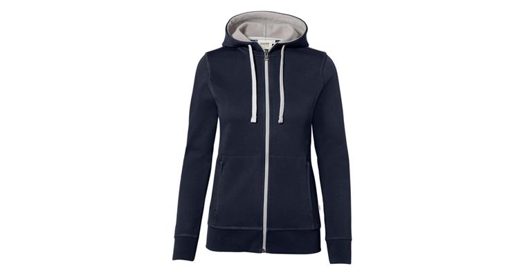 Women's hooded jacket bonded ink/silver size L