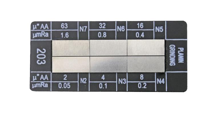 Surface specimen plate face grinding, 6 reference specimens N2-N7