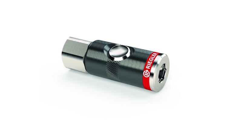 Push-button safety coupling nominal width 7.4 mm connection G 1/2 FT